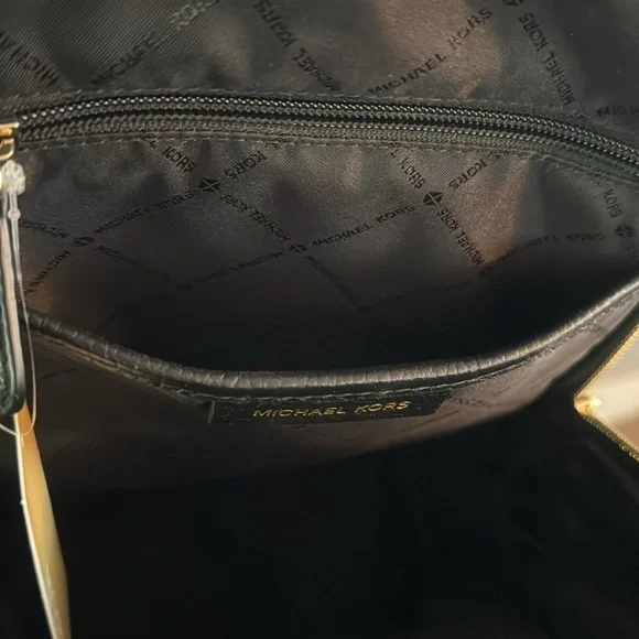 Michael Kors Black Leather Backpack Bag studs - Picture 7 of 10